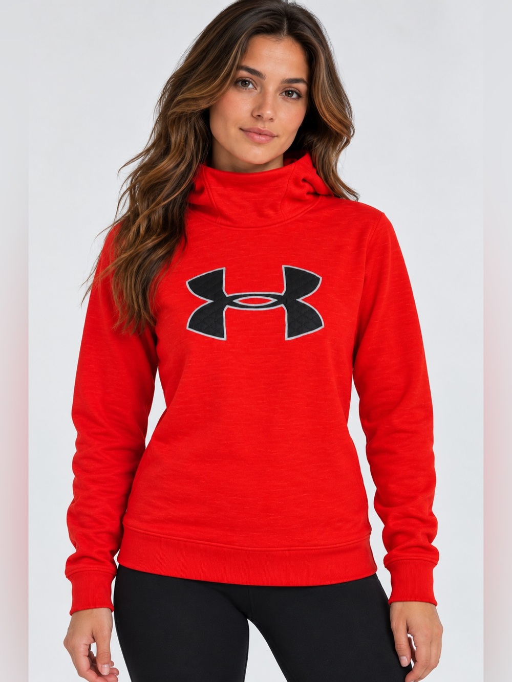 Under Armour Unisex Red Fleece Hoodie Big Logo XS